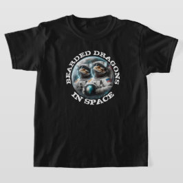 Camiseta Dragones Barbones Divertidos en el Espacio