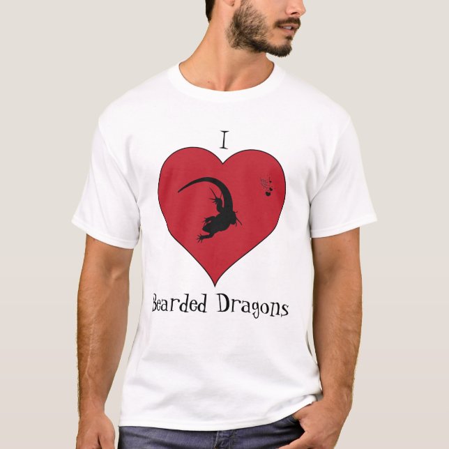 Camiseta Dragones barbudos I <3 (Anverso)
