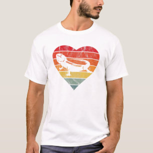 Camiseta Dragones con barba Mascota Liz del corazón retro 
