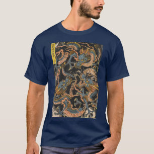 Camiseta Dragones de agua Arte japonés tradicional Ukiyo Uk