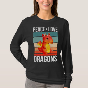 Camiseta Dragones de amor de paz citan la cosecha de arte r