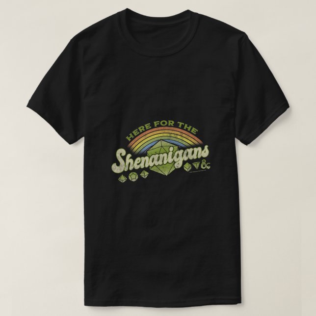Camiseta Dragones De Dungeons Aquí Para Los Shenanigans St  (Diseño del anverso)