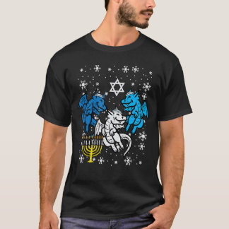 Camiseta Dragones de Janucá judíos hombres mujeres niños G
