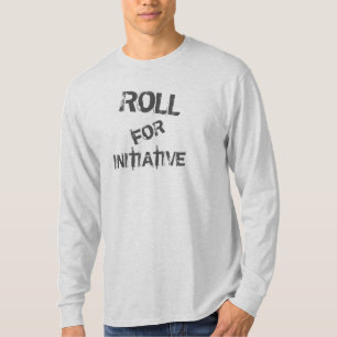 Camiseta Dragones de mazmorras angustiados "Roll for Initia