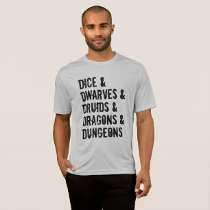 Camiseta Dragones de mazmorras inspirados en la lista de ca