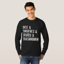Camiseta Dragones de mazmorras inspirados en la lista de ca