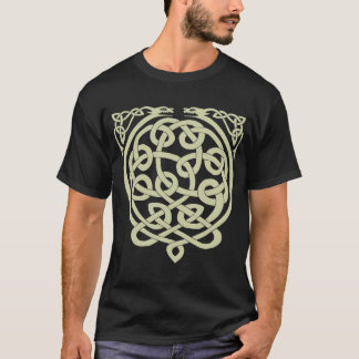 Camiseta Dragones de nudo celta - Blanco y negro