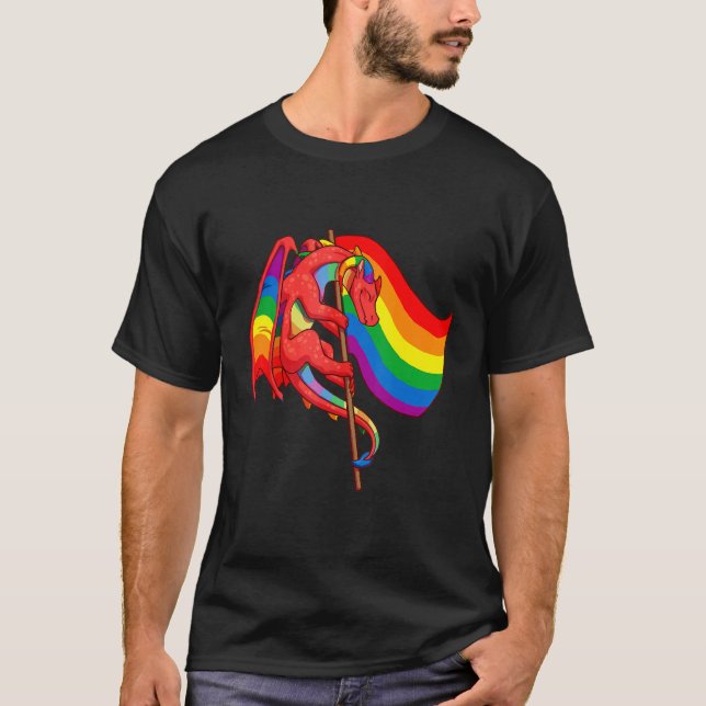 Camiseta Dragones de orgullo Lgbt Gay Lesbiana Transexual T (Anverso)