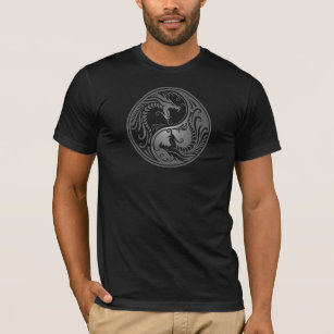 Camiseta Dragones de Yin Yang, oscuros