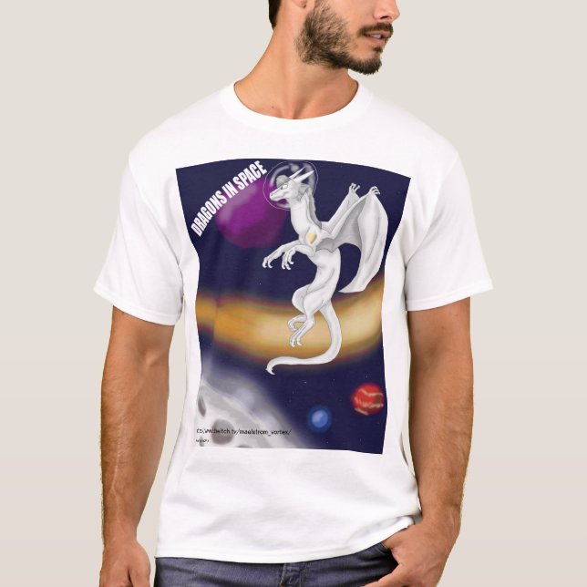 Camiseta Dragones en el espacio (Anverso)