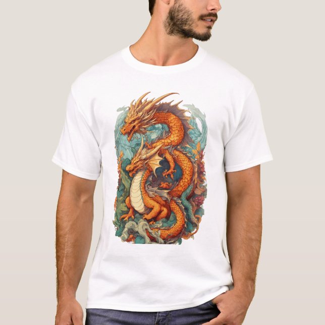 Camiseta Dragones estilo Ilustracion 2D (Anverso)