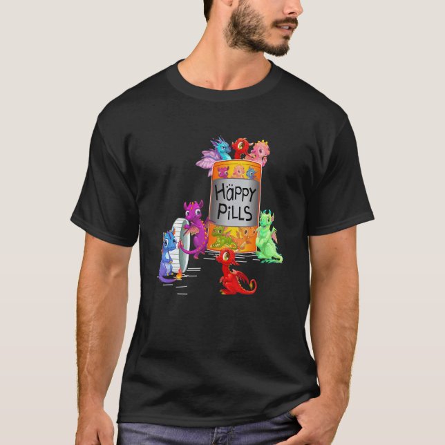 Camiseta Dragones Felices Pills Dragon (Anverso)