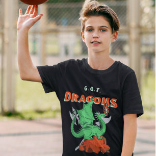 Camiseta Dragones Mithological Dragon Respirando Fuego