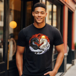 Camiseta Dragones Negros y Blancos