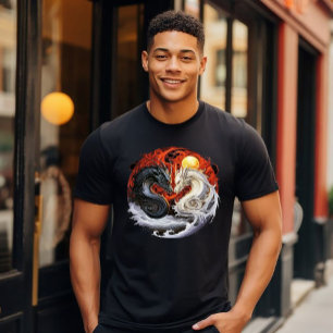 Camiseta Dragones Negros y Blancos