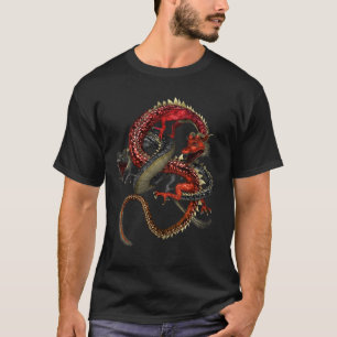 Camiseta Dragones Rojos y Negros