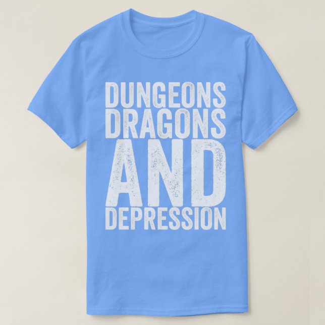 Camiseta Dragones Y Depresión De Las Maderas (Diseño del anverso)