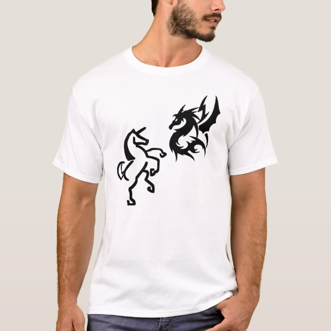 Camiseta Dragones y unicornios (Anverso)
