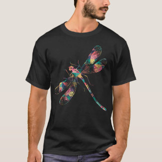 Camiseta Dragonfly Abstract Color Summer Swarm Nymph Lover