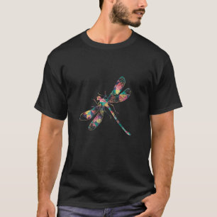 Camiseta Dragonfly Abstrat Color del verano Enjambre Nymph