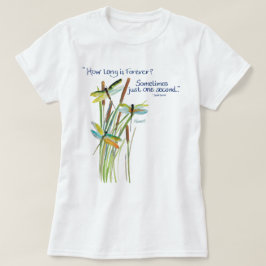Camiseta Dragonfly acuarela con cita de Lewis Carroll