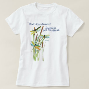 Camiseta Dragonfly acuarela con cita de Lewis Carroll