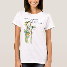 Camiseta Dragonfly acuarela con cita de Lewis Carroll