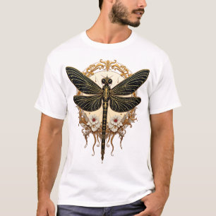 Camiseta Dragonfly Art Nouveau elegante steampunk