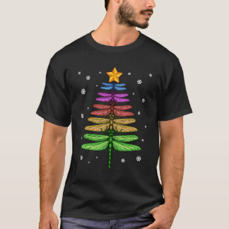 Camiseta Dragonfly Christmas Tree Shirt Inspire Lover Xmas