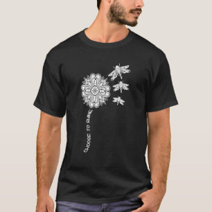 Camiseta Dragonfly Colorful Mandala Peace Zen Yoga Chakra O