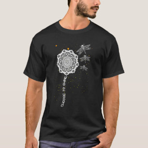 Camiseta Dragonfly Colorful Mandala Peace Zen Yoga Chakra O
