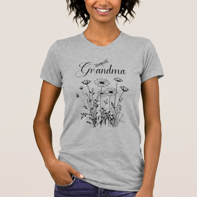 Camiseta - Dragonfly de la abuela Wildflower (Anverso)