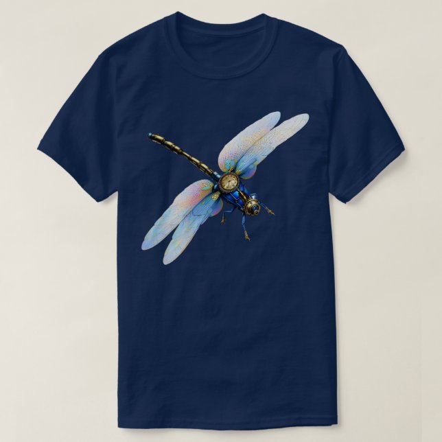 Camiseta Dragonfly de vapor con reloj (Diseño del anverso)