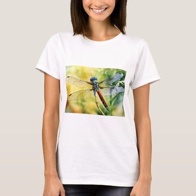 Camiseta "Dragonfly Design T-Shirt - Elegante y artístico G (Anverso)