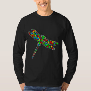 Camiseta Dragonfly Funny Puzzle Animals Autism Awareness