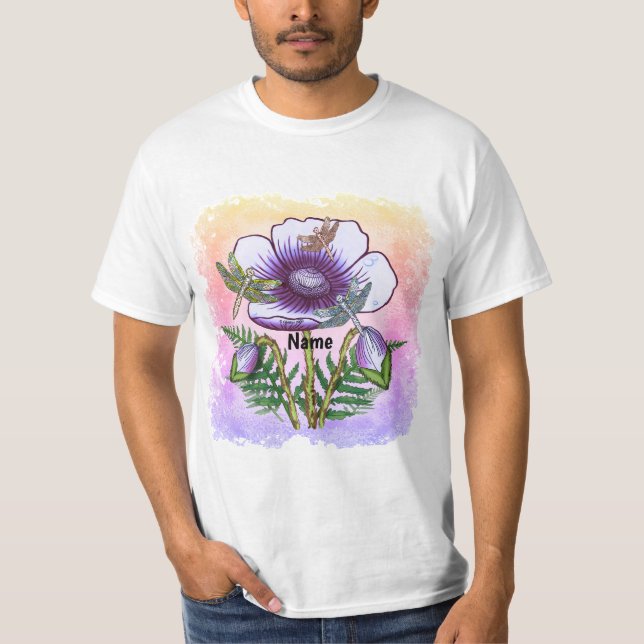 Camiseta Dragonfly Purple Poppy  (Anverso)