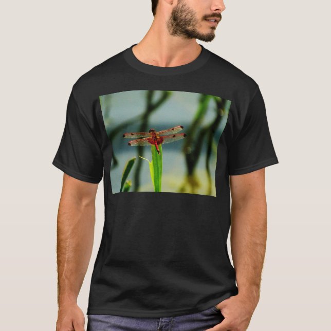 Camiseta Dragonfly rojo y negro visto (Anverso)