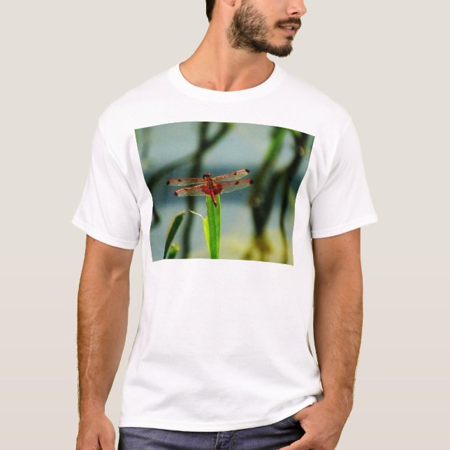 Camiseta Dragonfly rojo y negro visto (Anverso)