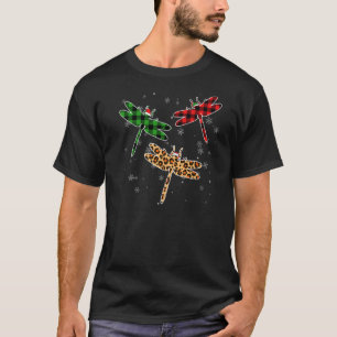 Camiseta Dragonfly Santa Hat Navidades Pajama Buffalo Plaid