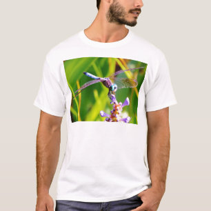 Camiseta Dragonfly verde azulado y púrpura