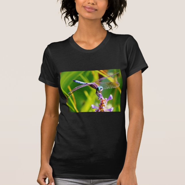 Camiseta Dragonfly verde azulado y púrpura (Anverso)