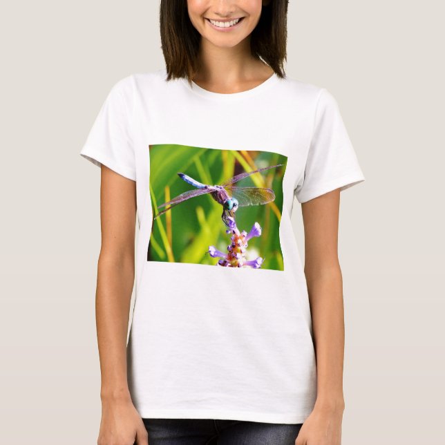 Camiseta Dragonfly verde azulado y púrpura (Anverso)