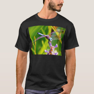 Camiseta Dragonfly verde azulado y púrpura