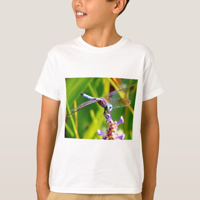 Camiseta Dragonfly verde azulado y púrpura (Anverso)