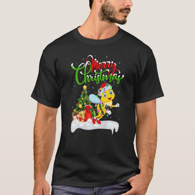 Camiseta Dragonfly  Xmas Decorations Santa Dragonfly Christ (Anverso)