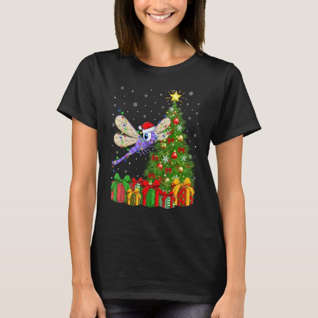 Camiseta Dragonfly   Xmas Holiday Santa Dragonfly Christmas (Anverso)