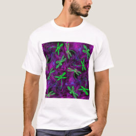Camiseta Dragonismo verde anime en rosa caliente y morado
