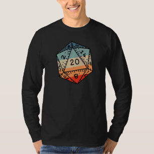 Camiseta Drágono retro Dungeon Dice D20 Dice Rpg Gamer