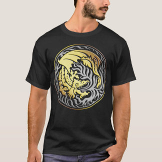 Camiseta Dragonround - Oro y cromo
