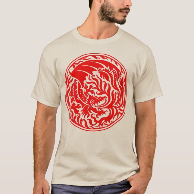 Camiseta Dragonround - Rojo (Anverso)